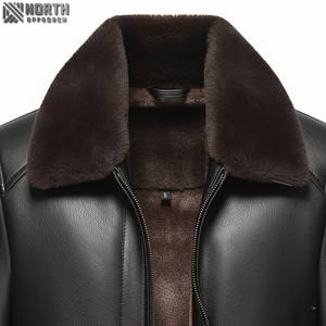 Veste en cuir Pu noir pour hommes de haute qualité avec fermeture éclair décoration de broderie d'automne Racer Bomber veste personnalisée - Product Image 4