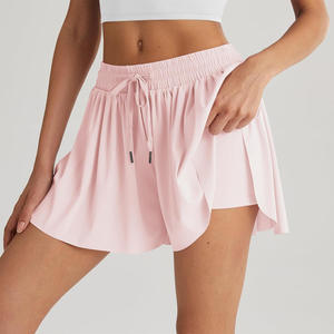 Short de sport personnalisé 2 en 1 pour femmes pour l'été matériau respirant à séchage rapide couche intérieure de vêtements de sport production en usine OEM - Product Image 3