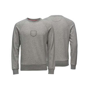 Nuevas sudaderas de lana de poliéster con diseño de cuello redondo al por mayor, sudaderas de talla grande con logotipo bordado personalizado, sudaderas antiretráctiles para hombre - Product Image 1