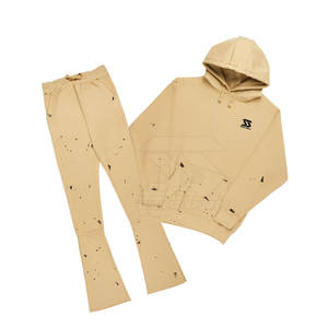 Pantalones acampanados ligeros de alta calidad para hombre, chándal de invierno con patrón sólido, conjunto transpirable ecológico, bajo MOQ, precio razonable - Product Image 2