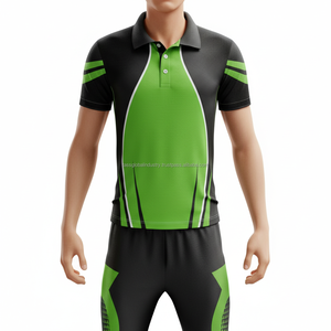 ชุดยูนิฟอร์มคริกเก็ตแบบซับลิเมชั่นสั่งทำพิเศษสำหรับผู้ชาย ผ้าแห้งเร็ว ผสมสแปนเด็กซ์/คอตตอน เสื้อแขนสั้นและกางเกงขายาว พร้อมโลโก้สั่งทำ - Product Image 4