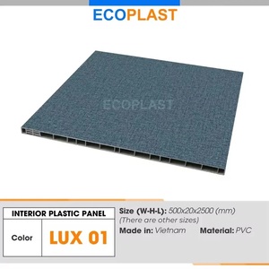 Ecoplast แผงพลาสติกพีวีซีภายในหรูหราขนาด500X20X2500มม. สไตล์โมเดิร์นเรียบง่ายเฟอร์นิเจอร์ห้องนอน - Product Image 4