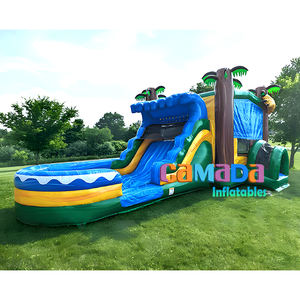 Château rebondissant de palmier avec toboggan Utilisation commerciale Waterslide Bounce Combo Commercial Bounce House Combo - Product Image 6