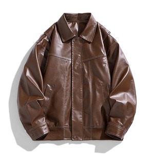 Chaqueta de cuero personalizada, chaqueta de moda para hombre 2024, chaqueta de cuero informal para hombre, ropa ajustada para hombre guapo - Product Image 1