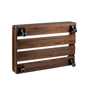 Vietnamese Manufacture Natural Wooden Pallet <b>Toy</b> Bin Bedroom Organizer Rectangle Underbed Storage with Wheels Wholesale Price - Product Image 2