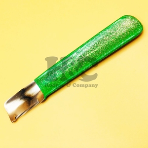 Juego de Tijeras y Cepillo para Peluquería Canina, Acero Inoxidable, Punta de Cuchilla Segura y Afilada, Verde - Product Image 4
