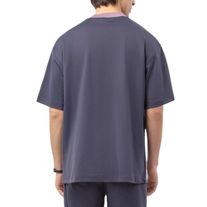 เสื้อยืดคอกลมแขนสั้นผู้ชายไซส์ใหญ่ ผ้าไหม/ผ้าฝ้าย ระบายอากาศ แห้งเร็ว สวมใส่สบาย ทรงปกติ สีพื้น สำหรับฤดูร้อน ขายส่ง OEM - Product Image 5