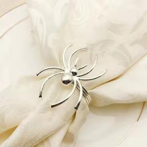 Decorative Spider Look Design Napkin <b>Ring</b> <b>for</b> Dining table Round <b>Metal</b> Silver Plated Decorative - Product Image 1