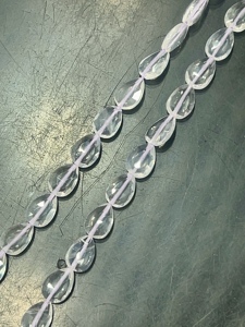 Cuentas de gotas de pera facetadas de cuarzo hielo Natural a granel, hebra de 16 pulgadas, 6x8-9x13mm, taladro recto, fabricación de joyas al por mayor - Product Image 4