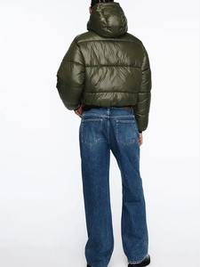 Veste d'hiver chaude pour femmes avec capuche coton épais automne poche ample surdimensionné vêtements d'extérieur nouvel an tricoté neige Parka - Product Image 3