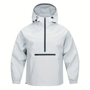 Chaqueta informal de estilo callejero, ajuste holgado, producto de la mejor calidad, ropa de hombre, chaqueta deportiva con capucha y media cremallera a prueba de viento - Product Image 1