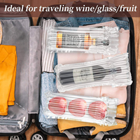 Emballage écologique en film protecteur gonflable pour bouteilles de vin, sac à colonne d'air durable en PE, imperméable et résistant aux chocs
