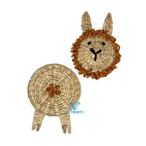 Vietrustic, proveedor certificado, arte de pared con cara de jungla tejida, cabeza de Animal de Jacinto para decoración para sala de estar - Product Image 1