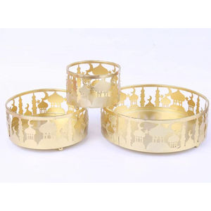 Plateau de service en bois attrayant ornements de Ramadan musulman Islam Eid Festivals plateau de décoration par Royal Home Collection fournitures - Product Image 2