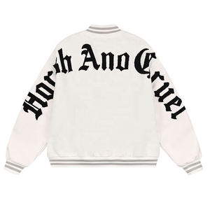 Chaqueta universitaria de gran tamaño High Street para hombre personalizada para invierno de talla grande con decoración bordada - Product Image 1