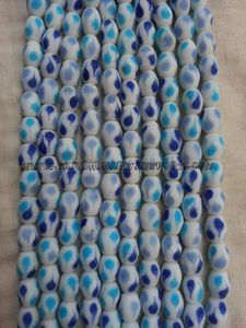 Venta al por mayor redondo Millefiori Slice Lampwork Glass Beads Strand Coin Pattern para pulsera joyería DIY forma redonda - Product Image 2