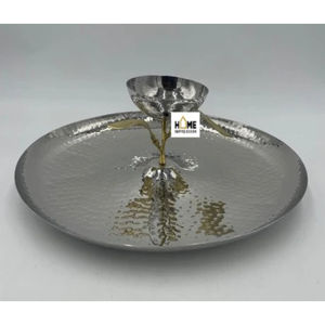 Bol en métal Chip and Dip Bol de décoration de table ronde élégante Meilleure vente Bol de nourriture de luxe rond de grande taille à un prix abordable - Product Image 3