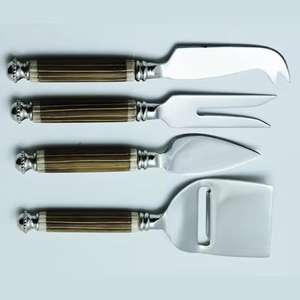 Classic Style Cheese Set Stainless Steel Cheese Cutting Tool Decorative <b>Bone</b> <b>Handle</b> Cheese <b>Knives</b> Set - Product Image 1