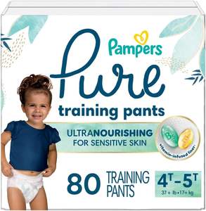 Haz clic para ver la imagen completa: Ropa Interior de Entrenamiento Pampers Pure Protection, Unisex, Talla 4T5T, 80 Unidades, Premium, Hipoalergénica, Suave - Product Image 1