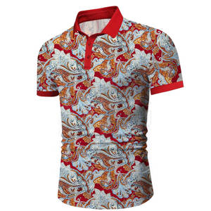 Camiseta de polo de diseño personalizado para hombre, secado rápido y bajo MOQ, talla grande 100% algodón, 260 gramos de peso, técnica de sublimación - Product Image 3