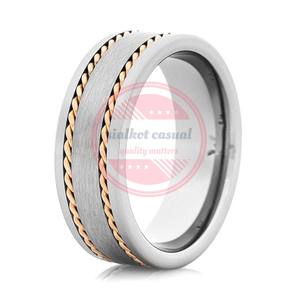 Anneaux Damas Bague en acier Damas faite à la main de qualité supérieure - Product Image 4