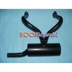 Fiat 500 f/l Epoca ท่อไอเสีย marmitta Tipo Y slalom 1 scarico cromato 50มม. สำหรับมอเตอร์500 f/ L - Product Image 1