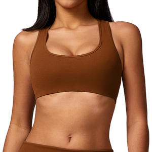 Soutien-gorge de sport sans armatures à dos nageur pour femme, grande taille, léger, pour yoga, entraînement, gym, haut court - Product Image 4