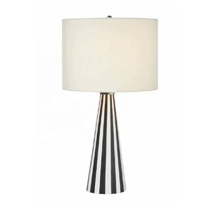 Black & White Stripe Bone Table Lamp Without Shade Elegant Lamp for Living Room <b>Hallway</b> Bedroom Table Display Office Home Decor - Product Image 6