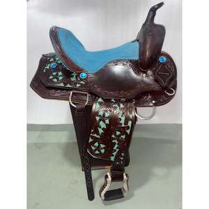 100% Genuine Buffalo Leather English Race <b>Saddle</b> Customizable Color & Logo Luxury Equestrian Sports Equipment - Product Image 3