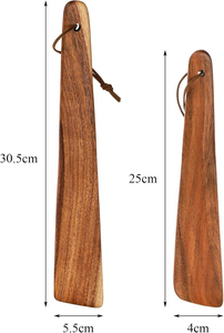 Chefs Wooden Turner-Espátula de teca duradera para cocinar y raspar - Product Image 2