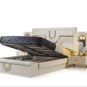 Pinar-Ensemble de chambre à coucher design moderne 7 pièces, armoire à 6 portes et mobilier intelligent en bois MDF pour la maison ou l'hôtel, prix d'usine - Product Image 1