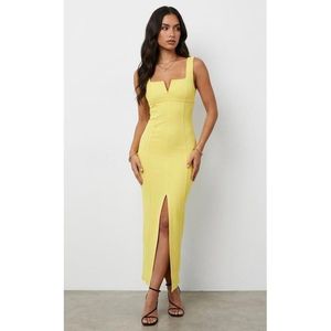 Vestido midi Positano con espalda descubierta - Amarillo - Product Image 2