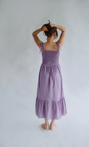 Verano Mujer Elegante Sin mangas Fumar Volantes Sexy Resort Wear Vestido largo de color sólido - Product Image 2