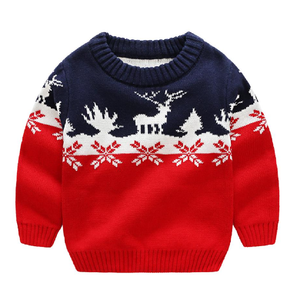 Suéter de alta calidad para niños, suéter de la mejor colección de Navidad de diferentes colores con patrones de tejer de dibujos animados, precio al por mayor - Product Image 4