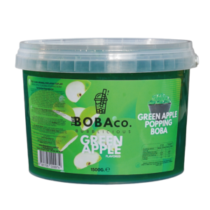 Fabricant en gros de marque privée OEM ODM, fabricant d'ingrédients de thé à bulles Boba à éclater pomme verte 3.4kg - Product Image 1