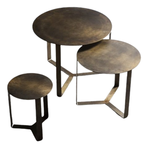 โต๊ะกาแฟโลหะทรงหกเหลี่ยมโต๊ะทำรังหรูหราทันสมัยโต๊ะทำรังเฟอร์นิเจอร์ห้องนั่งเล่นเน้นชา - Product Image 2