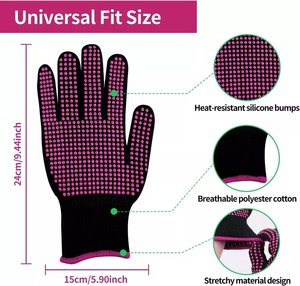 Gant résistant à la chaleur PVC Double face Dot Bead Perm Curling Stick Cheveux raides Gants résistants aux hautes températures - Product Image 3