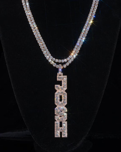 Pendentif Croix Personnalisé en Argent 925 Style Hip Hop, Design Tendance Streetwear Sertie de Diamants Moissanite, Breloques Personnalisées - Product Image 2