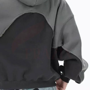 Sweat à capuche homme personnalisé, coupe ample, épaules tombantes, léger et respirant, en polyester/coton de haute qualité, collection hiver 2026 - Product Image 4