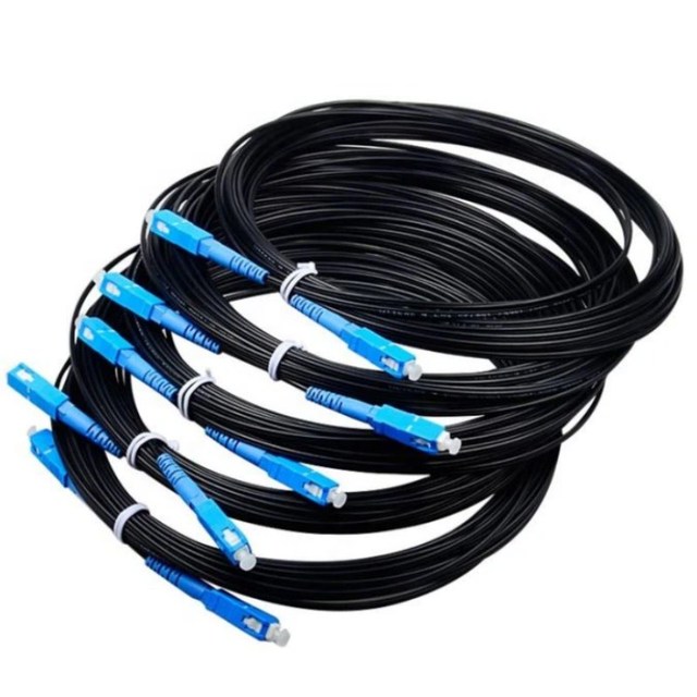 FTTH Outdoor/Indoor Aerial Singlemode LSZH 1/2/4/8 Sc Upc Connector Optical Fiber Optic Drop Cable