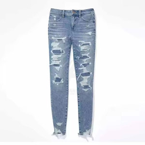 Pantalones Vaqueros Casuales de Moda para Mujer, Estilo Urbano, Color Sólido, Corte Recto, Desgastados, Oferta Especial de Alexandria Industries - Product Image 1