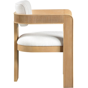 Lineage Corporation Silla de comedor hecha a mano Meridian Furniture Mid-Century Modern Fabric Tapized Back - Product Image 6