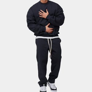 Ensemble de survêtement de sport décontracté de haute qualité sur mesure en gros, vêtements de rue, ensemble de jogging de fitness pour hommes, logo personnalisé - Product Image 4