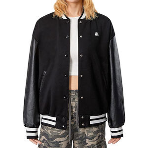 Nueva Chaqueta Universitaria de Invierno para Mujer, Servicio OEM ODM, Manga Larga, Chaqueta Universitaria Corta de Béisbol para Mujer, Uniformes de Invierno - Product Image 1