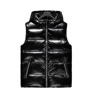 Doudoune personnalisée hommes hiver bulle rembourré doudoune hommes vestes 2023 sans manches doudounes premium - Product Image 3