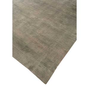 Alfombra Tejida a Mano con Rayas Azules, de Lana y Viscosa, para Uso Doméstico - Hwv-2000(Od) - Product Image 2