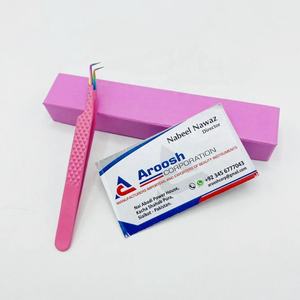 Pinzas rosas fuertes de 90 grados de Punta múltiple, venta al por mayor, pinzas de extensión de pestañas con agarre de diamante de acero inoxidable de alta calidad, sostenibles - Product Image 5