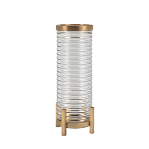 Bougeoir romantique en métal doré avec couvercle en verre pour décorations de mariage bougeoirs en métal - Product Image 4