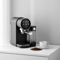 Machine à expresso semi-automatique à écran tactile rond, 15 bars, préparation de latte et de cappuccino en un clic, avec réservoir à lait amovible, pour la maison