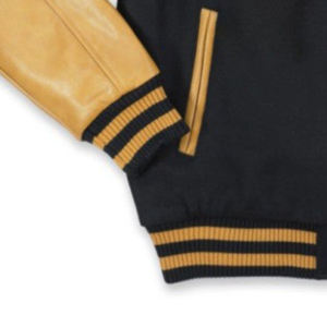 Vestes de baseball de bonne qualité pour hommes avec manches en cuir/Vente en gros de vestes universitaires matelassées coupe-vent en cuir à manches longues pour hommes - Product Image 5